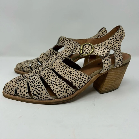 Jeffrey Campbell Angora Calf Hair Sandals Cheetah Size 10 - Picture 10 of 12